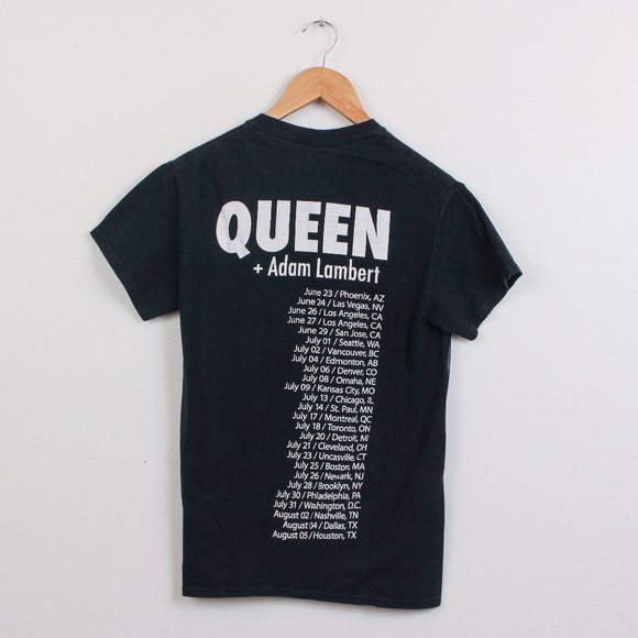 Queen Shirt Mens Small Black Adam Lambert Robot Tour Tee - Picture 2 of 6